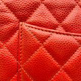 シャネル CHANEL マトラッセ チェーンウォレット A33814 20番台 オレンジ GD金具 キャビア レディース ショルダーバッグ