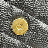 シャネル CHANEL マトラッセ チェーンウォレット AP0250 ブラック GD金具 キャビア レディース ショルダーバッグ