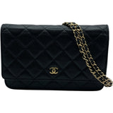 シャネル CHANEL マトラッセ チェーンウォレット AP0250 ブラック GD金具 キャビア レディース ショルダーバッグ