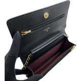 シャネル CHANEL マトラッセ チェーンウォレット AP0250 ブラック GD金具 キャビア レディース ショルダーバッグ