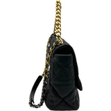 シャネル CHANEL CHANEL19 マキシ AS1162 ブラック　ゴールド/シルバー金具 ラムスキン レディース ショルダーバッグ