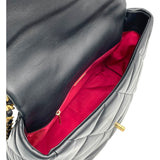 シャネル CHANEL CHANEL19 マキシ AS1162 ブラック　ゴールド/シルバー金具 ラムスキン レディース ショルダーバッグ