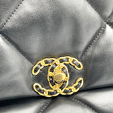 シャネル CHANEL CHANEL19 マキシ AS1162 ブラック　ゴールド/シルバー金具 ラムスキン レディース ショルダーバッグ