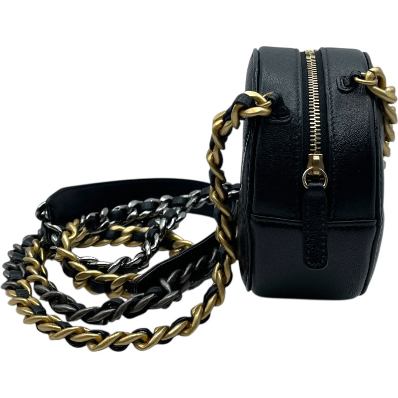 シャネル CHANEL CHANEL19ラウンド チェーンショルダー AP0945 29番台 ブラック GD・SV金具 ラム レディース ショルダーバッグ シャネル CHANEL CHANEL19ラウンド チェーンショルダー AP0945 29番台