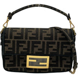 フェンディ FENDI バケットバッグミニ 8BS017 ブラウン キャンバス レディース ショルダーバッグ