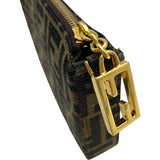 フェンディ FENDI FFバケット スリム クラッチ 8BS073 ブラウン キャンバス レディース ショルダーバッグ