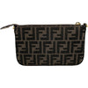 フェンディ FENDI FFバケット スリム クラッチ 8BS073 ブラウン キャンバス レディース ショルダーバッグ