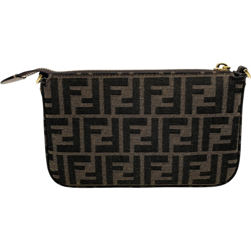 フェンディ FENDI FFバケット スリム クラッチ 8BS073 ブラウン