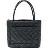 シャネル CHANEL 復刻トート A01804 ブラック キャビア レディース ハンドバッグ