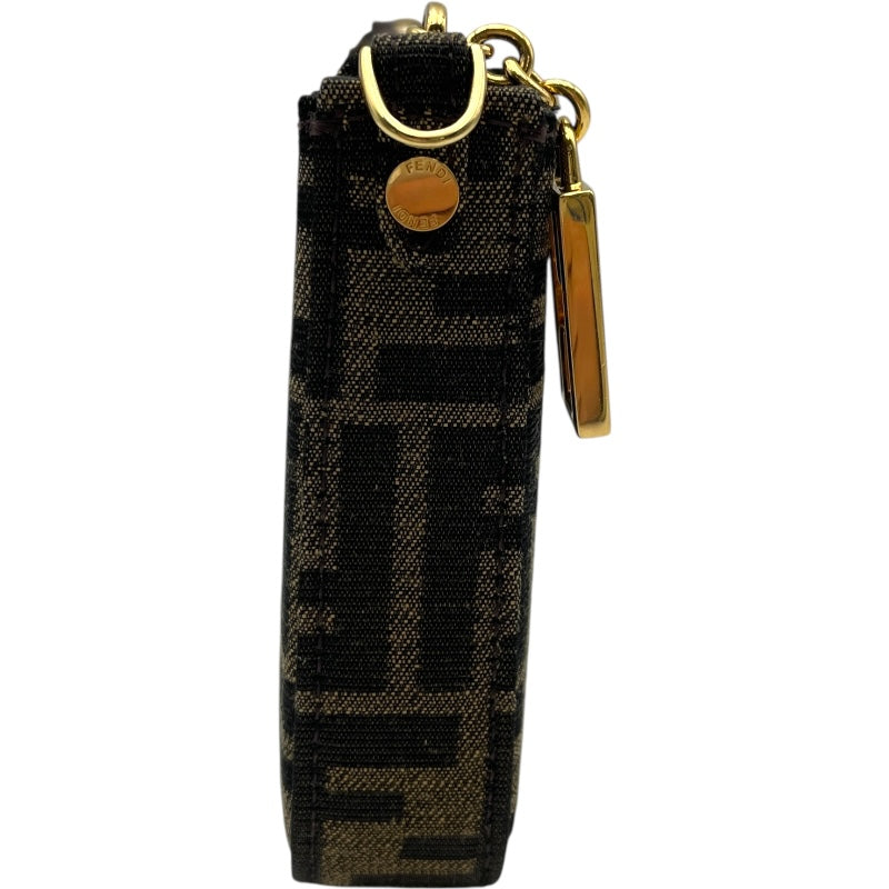 フェンディ FENDI FFバケット スリム クラッチ 8BS073 ブラウン