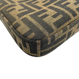 フェンディ FENDI FFバケット スリム クラッチ 8BS073 ブラウン キャンバス レディース ショルダーバッグ