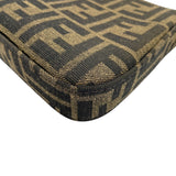 フェンディ FENDI FFバケット スリム クラッチ 8BS073 ブラウン キャンバス レディース ショルダーバッグ