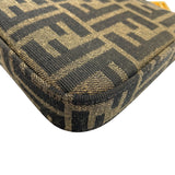 フェンディ FENDI FFバケット スリム クラッチ 8BS073 ブラウン キャンバス レディース ショルダーバッグ