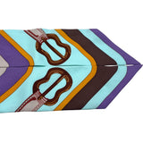 エルメス HERMES ツイリー COACHING ブラウン シルク レディース スカーフ