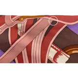 エルメス HERMES ツイリー COACHING ブラウン シルク レディース スカーフ