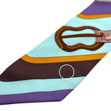 エルメス HERMES ツイリー COACHING ブラウン シルク レディース スカーフ