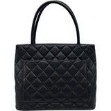 シャネル CHANEL 復刻tトート A01804 5番台 ブラック SV金具 キャビアスキン レディース ハンドバッグ