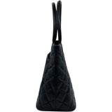 シャネル CHANEL 復刻tトート A01804 5番台 ブラック SV金具 キャビアスキン レディース ハンドバッグ