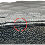 シャネル CHANEL 復刻tトート A01804 5番台 ブラック SV金具 キャビアスキン レディース ハンドバッグ