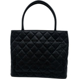 シャネル CHANEL 復刻トート A01804 5番台 ブラック　ゴールド金具 キャビアスキン レディース トートバッグ