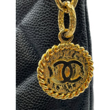 シャネル CHANEL 復刻トート A01804 5番台 ブラック　ゴールド金具 キャビアスキン レディース トートバッグ