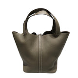 エルメス HERMES ピコタンロックMM K刻 エトゥープ　SV金具 トリヨン レディース ハンドバッグ