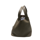 エルメス HERMES ピコタンロックMM K刻 エトゥープ　SV金具 トリヨン レディース ハンドバッグ