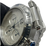 カルティエ Cartier パシャドゥ カルティエ クロノグラフ38mm W31030H3 ホワイト SS 自動巻き メンズ 腕時計