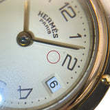 エルメス HERMES クリッパー ベージュ GP/SS クオーツ レディース 腕時計