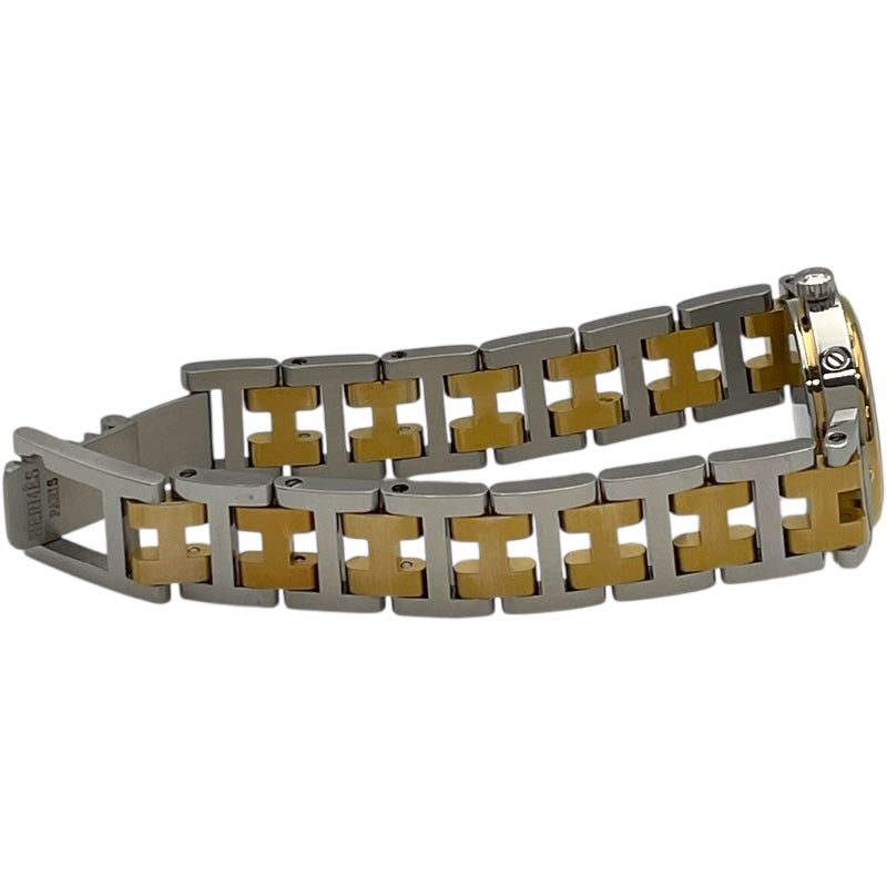 エルメス HERMES クリッパー ベージュ GP/SS クオーツ レディース 腕時計