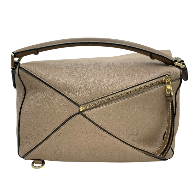 ロエベ LOEWE パズルバッグミディアム ベージュ GD金具 レザー