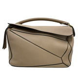 ロエベ LOEWE パズルバッグミディアム ベージュ GD金具 レザー レディース ショルダーバッグ