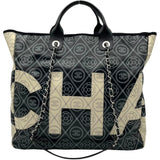 シャネル CHANEL カメリアトート A57161 25番台 ブラック/ホワイト SV金具 PVC レディース トートバッグ