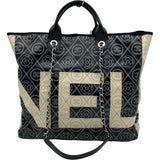 シャネル CHANEL カメリアトート A57161 25番台 ブラック/ホワイト SV金具 PVC レディース トートバッグ