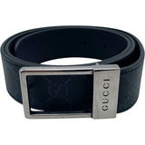 グッチ GUCCI ベルト 105cm 722370 ブラック GGスプリーム メンズ ベルト