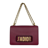 クリスチャン・ディオール Christian Dior ジャドールチェーンバッグ レッド レザー レディース ショルダーバッグ