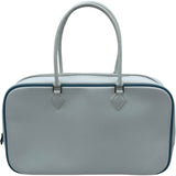 エルメス HERMES プリュム28 □J刻 ホワイト・ブルージーン エプソン レディース ハンドバッグ