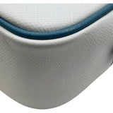 エルメス HERMES プリュム28 □J刻 ホワイト・ブルージーン エプソン レディース ハンドバッグ