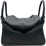 エルメス HERMES リンディ30 T刻印　(2015年製) ブラック　シルバー金具 トリヨンクレマンス レディース ハンドバッグ