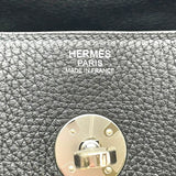 エルメス HERMES リンディ30 T刻印　(2015年製) ブラック　シルバー金具 トリヨンクレマンス レディース ハンドバッグ