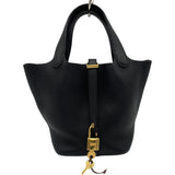 エルメス HERMES ピコタンロック PM Y刻 ブラック GD金具 トリヨン レディース ハンドバッグ