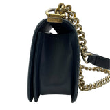 シャネル CHANEL ボーイシャネル25 A67086 21番台 ネイビー GD金具 ラム レディース ショルダーバッグ