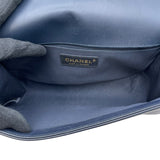 シャネル CHANEL ボーイシャネル25 A67086 21番台 ネイビー GD金具 ラム レディース ショルダーバッグ