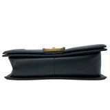 シャネル CHANEL ボーイシャネル25 A67086 21番台 ネイビー GD金具 ラム レディース ショルダーバッグ