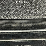 サンローラン SAINT LAURENT エンベロープ チェーンショルダー 487206 ブラック SV金具 キャビア レディース ショルダーバッグ