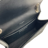 サンローラン SAINT LAURENT エンベロープ チェーンショルダー 487206 ブラック SV金具 キャビア レディース ショルダーバッグ