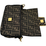 フェンディ FENDI バケットバッグミニ 8BS017 ブラウン キャンバス レディース ショルダーバッグ