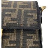 フェンディ FENDI バケットバッグミニ 8BS017 ブラウン キャンバス レディース ショルダーバッグ