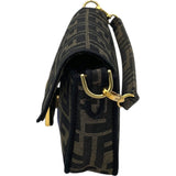 フェンディ FENDI バケットバッグミニ 8BS017 ブラウン キャンバス レディース ショルダーバッグ