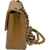 シャネル CHANEL ミニマトラッセ18 A01115 8番台 ベージュ　GD金具 キャビア レディース ショルダーバッグ